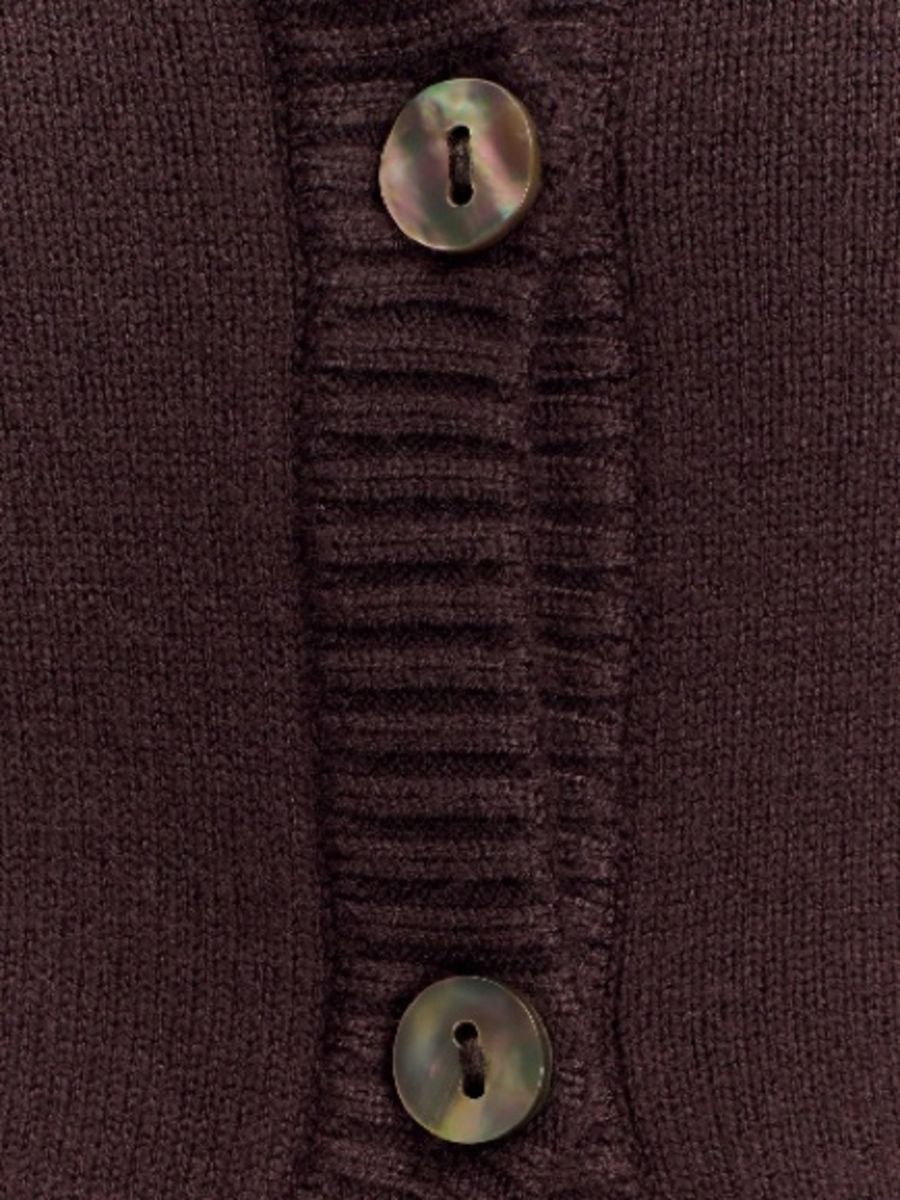 Meshki Reese Fitted Ribbed Knit Cardigan - Dark Chocolate - Picture 6 of 7